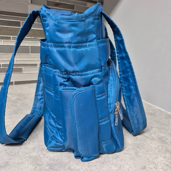 Lug Blue Quilted Travel Bag with Matching Zippered Change Purse - Picture 11 of 16